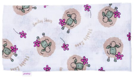 BB 2 db nyomott mintás textil cseh tetra pelenka rózsaszín párnás maci