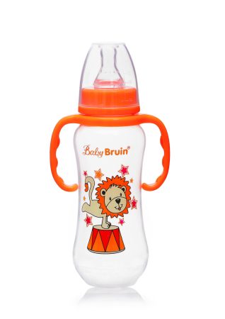 Babybruin 240 ml PP c.üveg fogóval karcsúsított narancs