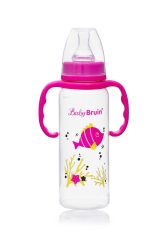 BB 240 ml PP fogantyús cumisüveg rózsaszín