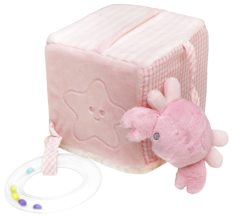   55043724 Kocka 3D-s tengeri állatokkal 10*10*10 cm rózsaszín